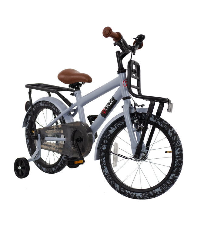 2Cycle Cargo kinderfiets 16 inch (4 tot 6 jaar) voor jongens grijs