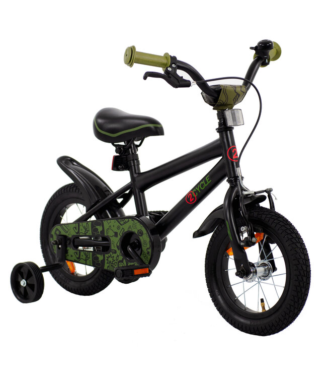 2Cycle BMX kinderfiets 12 inch (2 tot 4 jaar) voor jongens groen