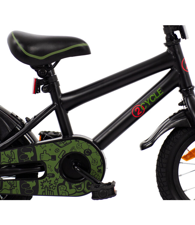2Cycle BMX kinderfiets 12 inch (2 tot 4 jaar) voor jongens groen