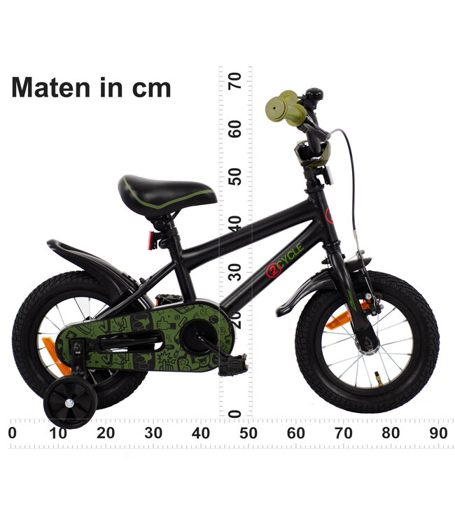 2Cycle BMX kinderfiets 12 inch (2 tot 4 jaar) voor jongens groen