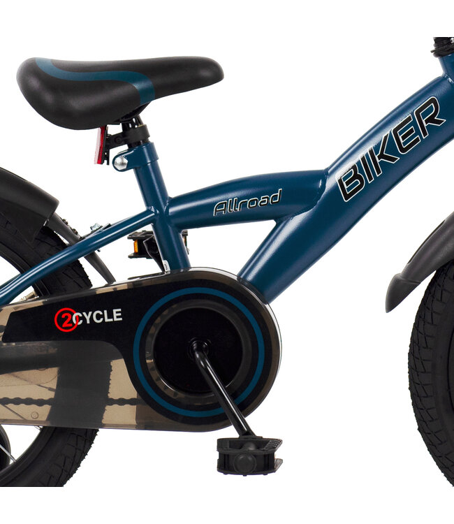 2Cycle Biker kinderfiets 16 inch (4 tot 6 jaar) voor jongens blauw