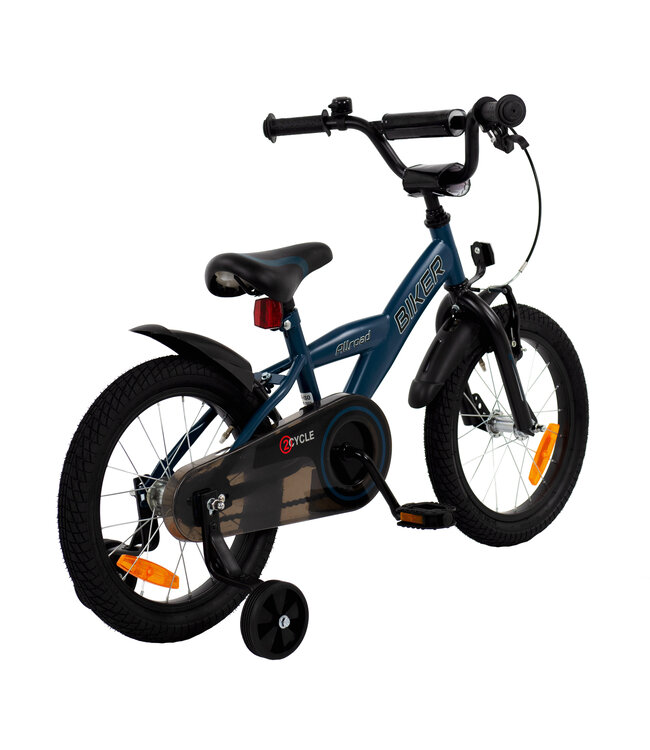 2Cycle Biker kinderfiets 16 inch (4 tot 6 jaar) voor jongens blauw