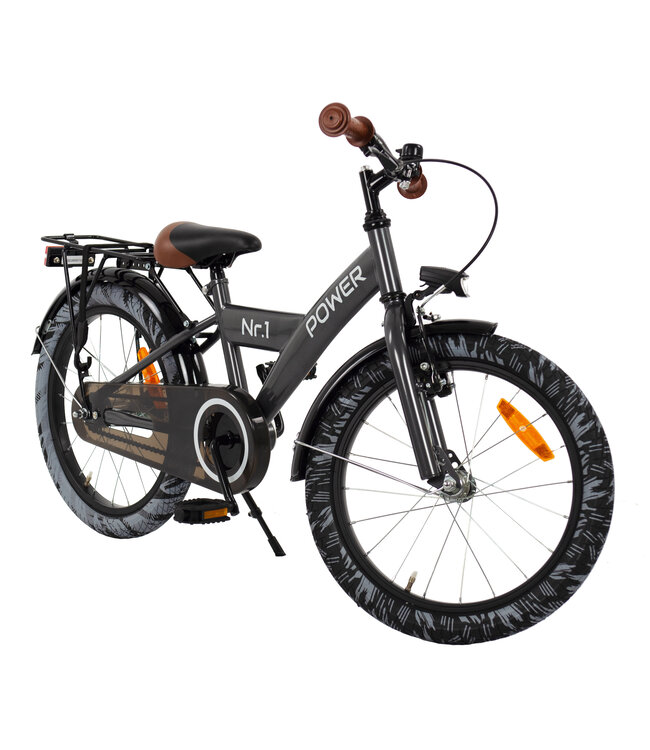 2Cycle Power kinderfiets 18 inch (5 tot 7 jaar) voor jongens antraciet