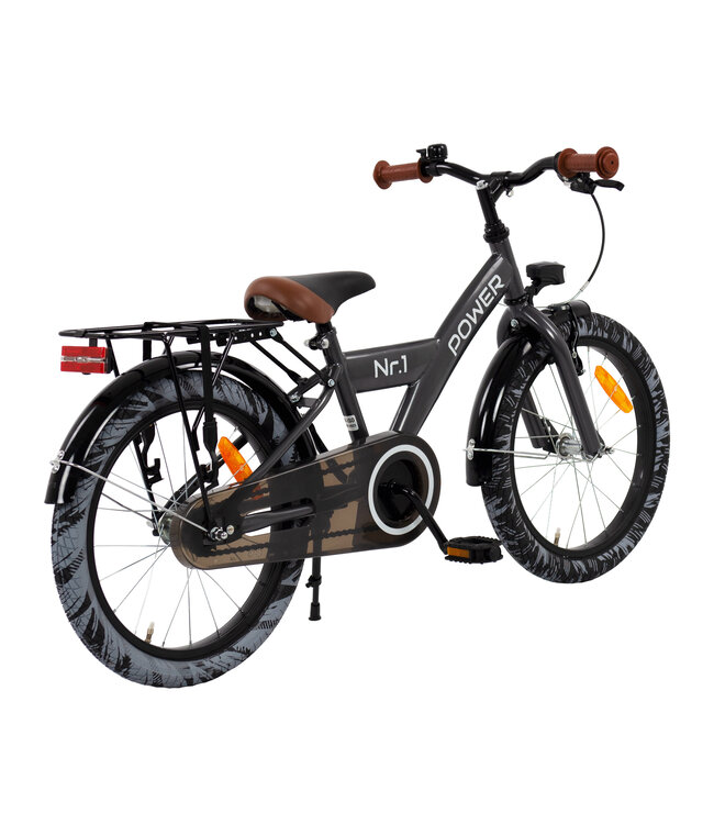 2Cycle Power kinderfiets 18 inch (5 tot 7 jaar) voor jongens antraciet