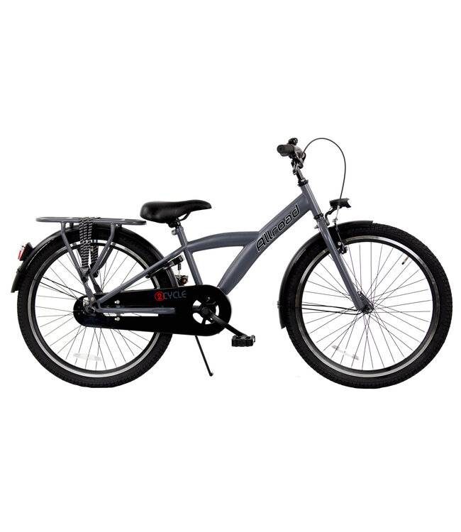 2Cycle Allroad kinderfiets 24 inch (8 tot 10 jaar) voor jongens grijs