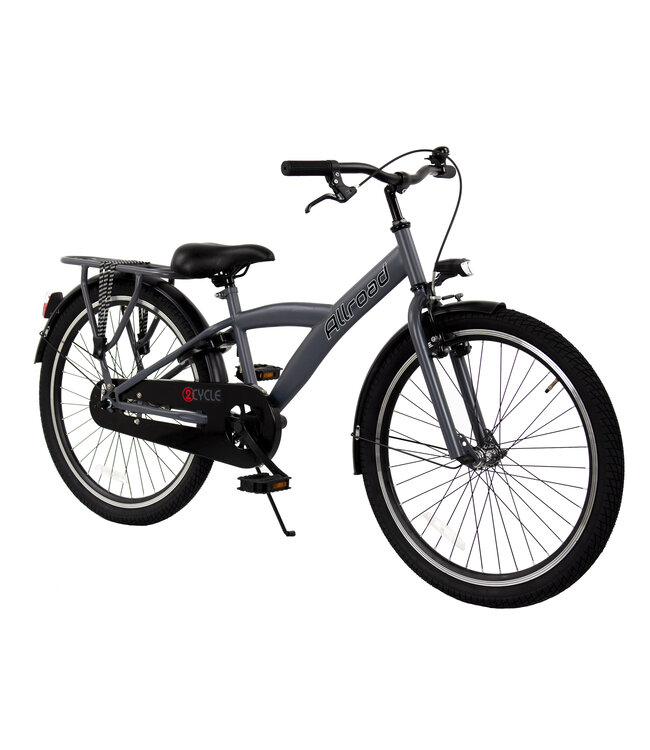 2Cycle Allroad kinderfiets 24 inch (8 tot 10 jaar) voor jongens grijs