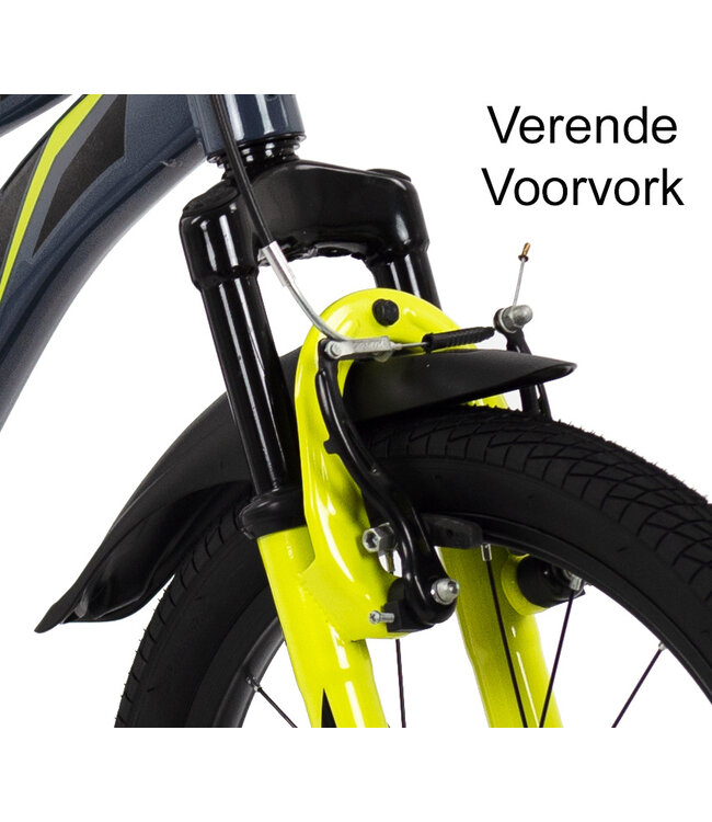 2Cycle Panter kinderfiets 18 inch (5 tot 7 jaar) voor jongens grijs-geel