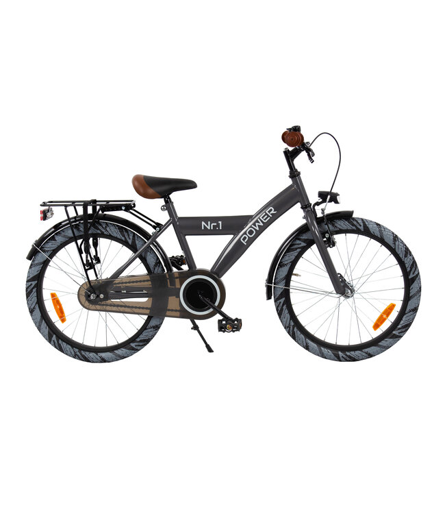 2Cycle Power kinderfiets 20 inch (6 tot 8 jaar) voor jongens antraciet