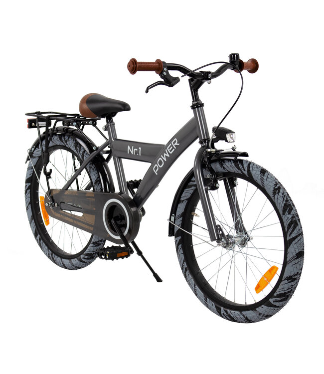 2Cycle Power kinderfiets 20 inch (6 tot 8 jaar) voor jongens antraciet