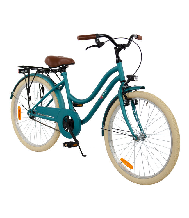 2Cycle Cruiser kinderfiets 24 inch (8 tot 10 jaar) voor meisjes groen-blauw
