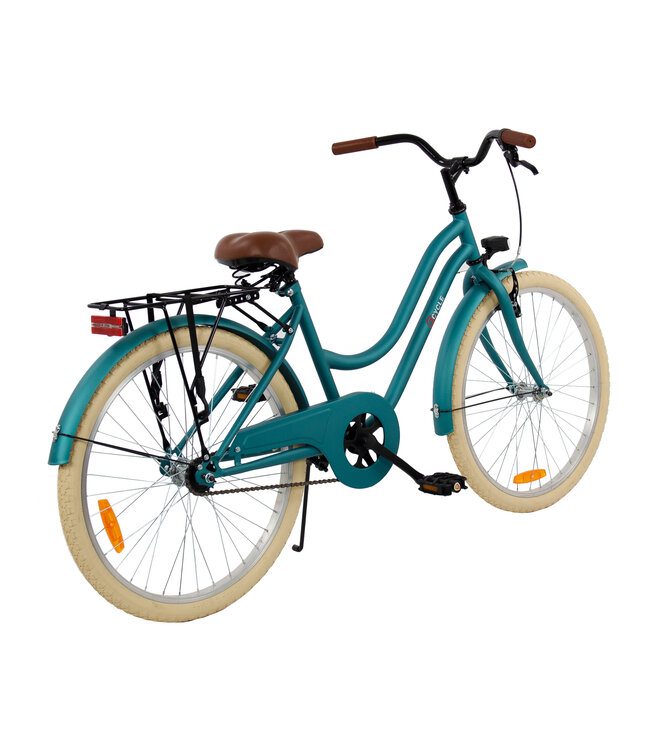 2Cycle Cruiser kinderfiets 24 inch (8 tot 10 jaar) voor meisjes groen-blauw