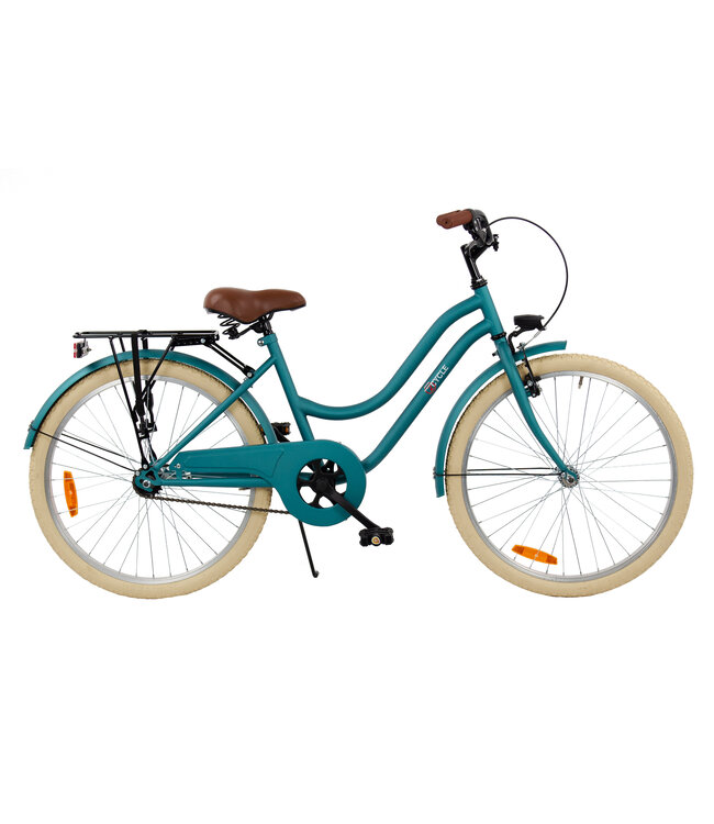 2Cycle Cruiser kinderfiets 24 inch (8 tot 10 jaar) voor meisjes groen-blauw