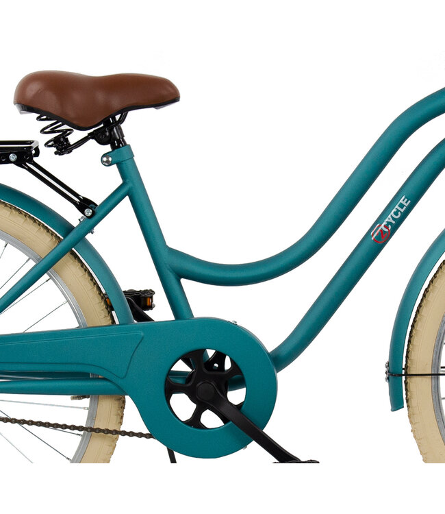 2Cycle Cruiser kinderfiets 24 inch (8 tot 10 jaar) voor meisjes groen-blauw