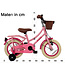 2Cycle Hearts kinderfiets 12 inch (2 tot 4 jaar) voor meisjes roze