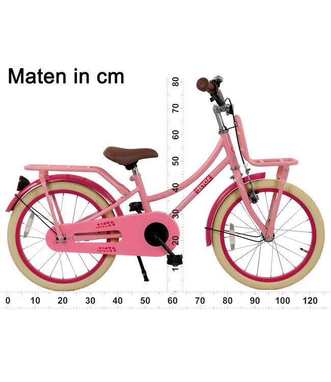 2Cycle Hearts - 18 inch - Kinderfiets - Roze