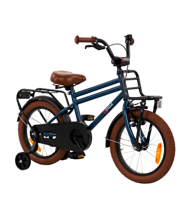 2Cycle Cargo kinderfiets 16 inch (4 tot 6 jaar) voor jongens blauw