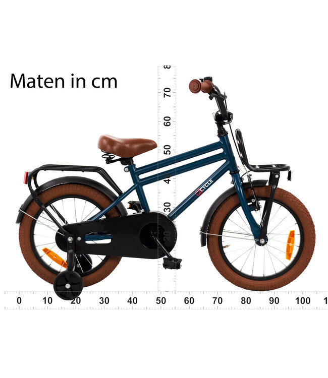 2Cycle Cargo kinderfiets 16 inch (4 tot 6 jaar) voor jongens blauw