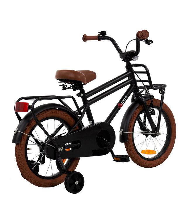 2Cycle Cargo kinderfiets 16 inch (4 tot 6 jaar) voor jongens zwart