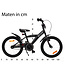 2Cycle Biker kinderfiets 18 inch (5 tot 7 jaar) voor jongens zwart