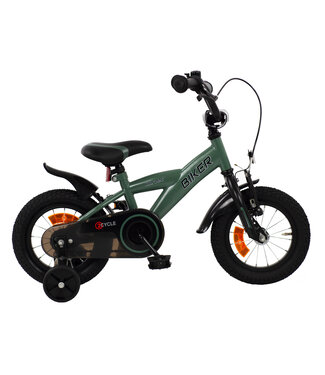 2Cycle 2Cycle Biker kinderfiets 12 inch (2 tot 4 jaar) voor jongens groen