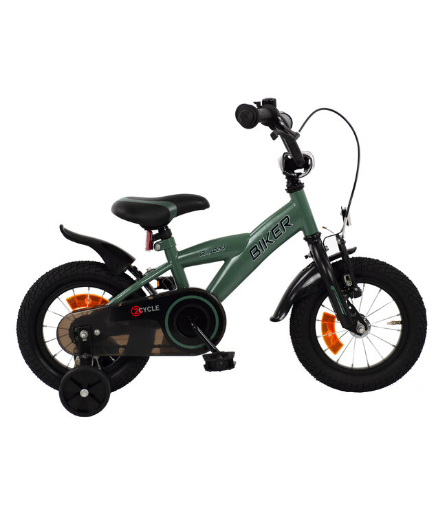 2Cycle Biker - 12 inch - Kinderfiets - Groen