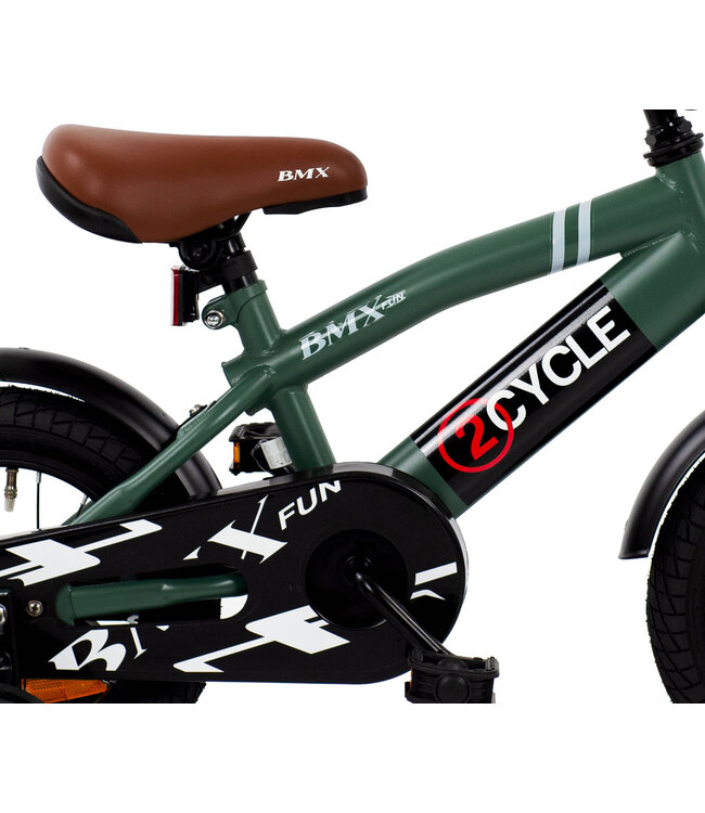 2Cycle BMX Fun kinderfiets 12 inch (2 tot 4 jaar) voor jongens groen
