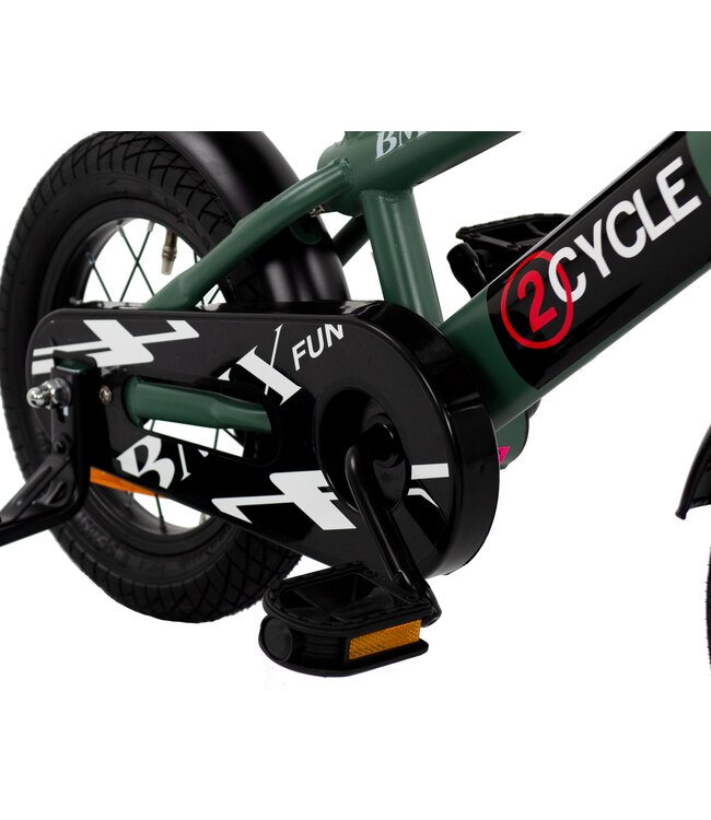 2Cycle BMX Fun kinderfiets 12 inch (3 tot 5 jaar) voor jongens groen