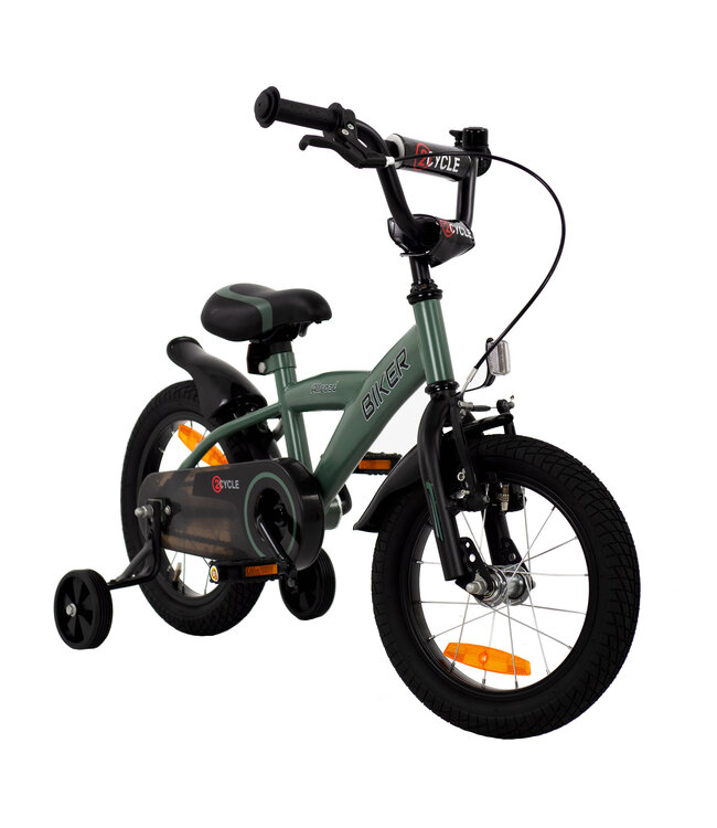 2Cycle Biker kinderfiets 14 inch (3 tot 5 jaar) voor jongens Groen