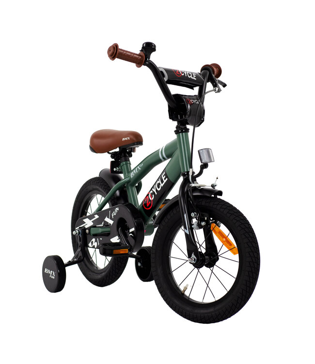 2Cycle BMX Fun kinderfiets 14 inch (3 tot 5 jaar) voor jongens groen