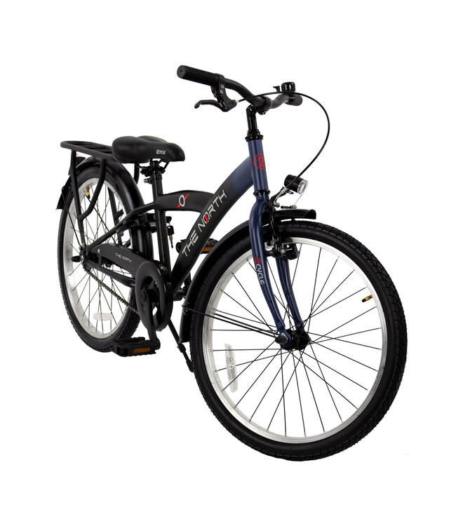 2Cycle The North kinderfiets 22 inch (7 tot 9 jaar) voor jongens blauw