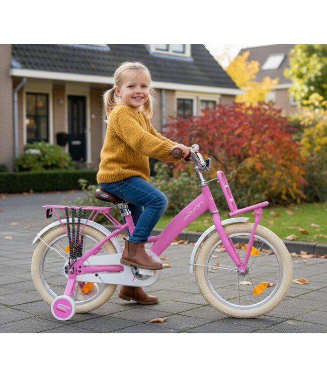 2Cycle Lady kinderfiets 16 inch (4 tot 6 jaar) voor meisjes mat-roze