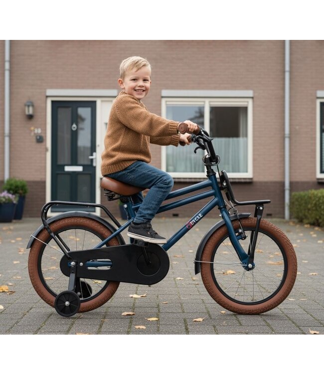 2Cycle Cargo kinderfiets 16 inch (4 tot 6 jaar) voor jongens blauw