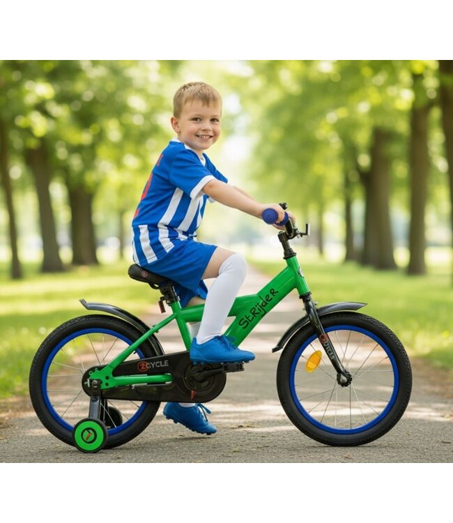 2Cycle Strijder kinderfiets 16 inch (4 tot 6 jaar) voor jongens groen