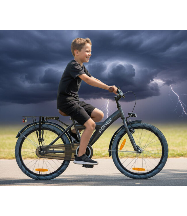 2Cycle Power kinderfiets 20 inch (6 tot 8 jaar) voor jongens antraciet