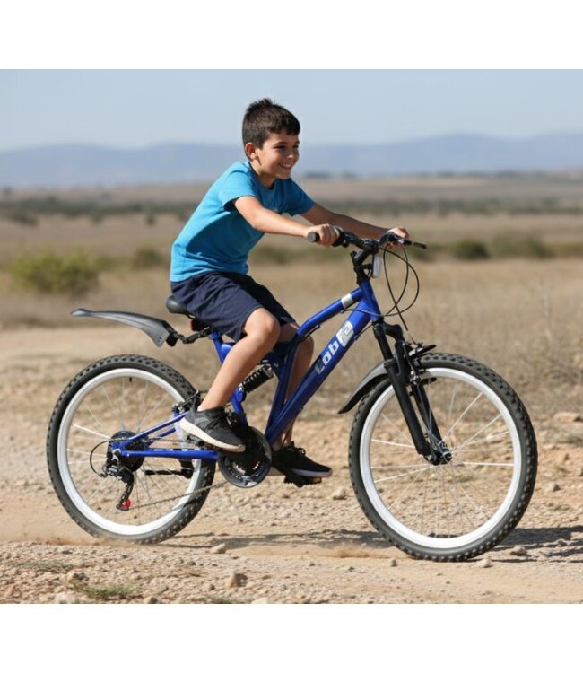 2Cycle MTB kinderfiets 24 inch (8 tot 10 jaar) voor jongens blauw