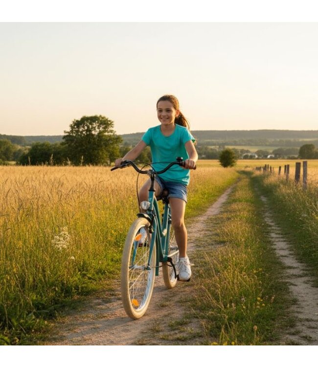 2Cycle Cruiser kinderfiets 24 inch (8 tot 10 jaar) voor meisjes groen-blauw