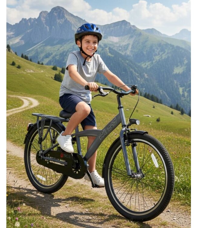 2Cycle Allroad kinderfiets 24 inch (8 tot 10 jaar) voor jongens grijs