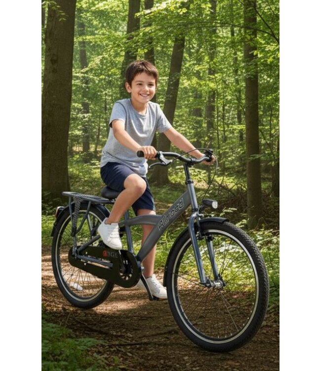 2Cycle Allroad kinderfiets 24 inch (8 tot 10 jaar) voor jongens grijs
