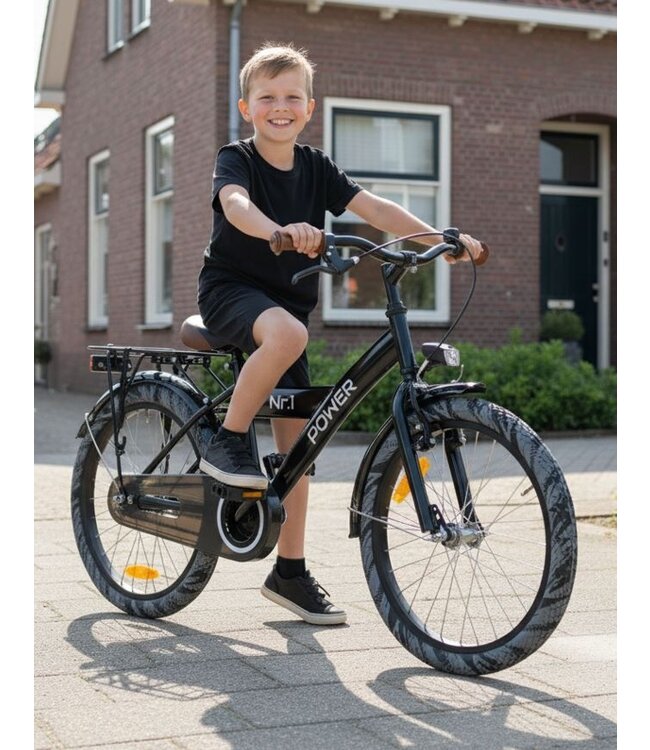 2Cycle Power kinderfiets 20 inch (6 tot 8 jaar) voor jongens zwart