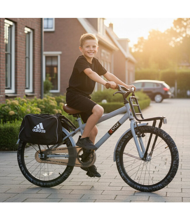 2Cycle Cargo kinderfiets 20 inch (6 tot 8 jaar) voor jongens grijs