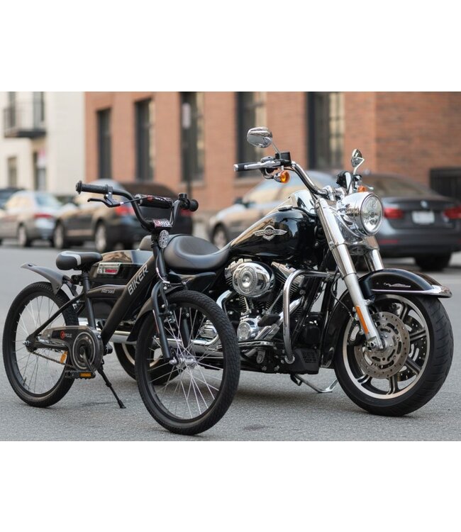 2Cycle Biker kinderfiets 20 inch (6 tot 8 jaar) voor jongens zwart