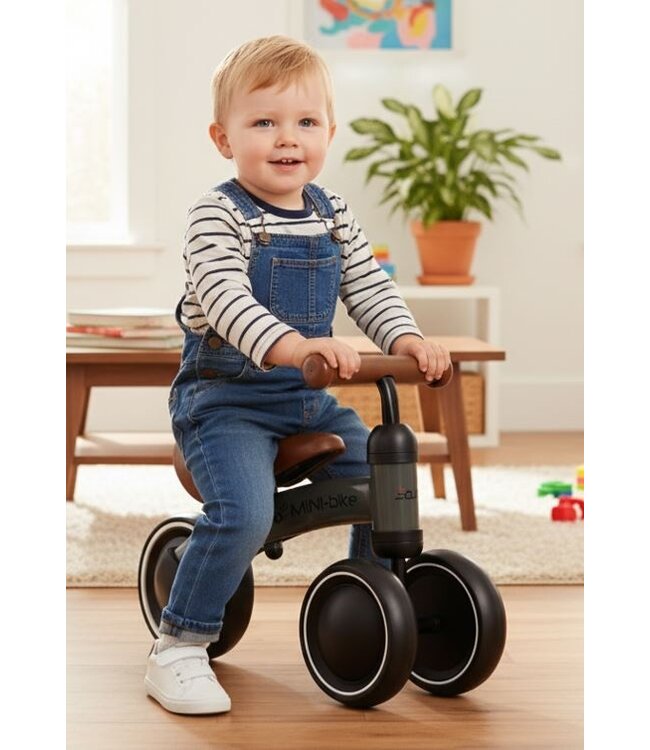 2Cycle Mini-Bike - Loopfiets - Jongens en Meisjes - 1 Jaar - Speelgoed - Grijs - Balance bike