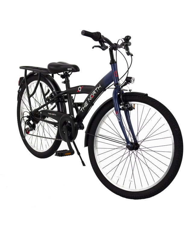 2Cycle The North kinderfiets 24 inch (8 tot 10 jaar) 6-speed voor jongens blauw