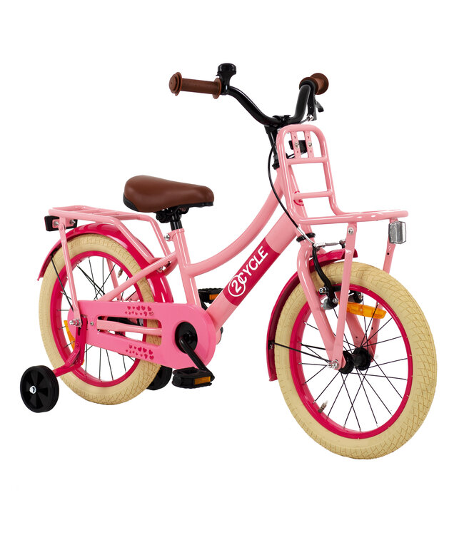 2Cycle Transportfiets 16 inch (4 tot 6 jaar) voor meisjes roze