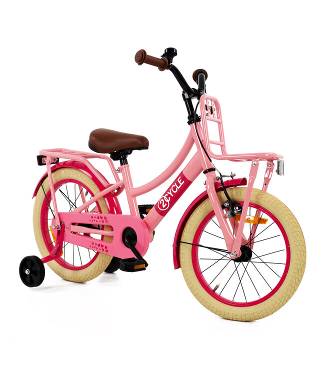 2Cycle Transportfiets 16 inch (4 tot 6 jaar) voor meisjes roze