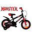 2Cycle Monster kinderfiets 12 inch (2 tot 4 jaar) voor jongens zwart