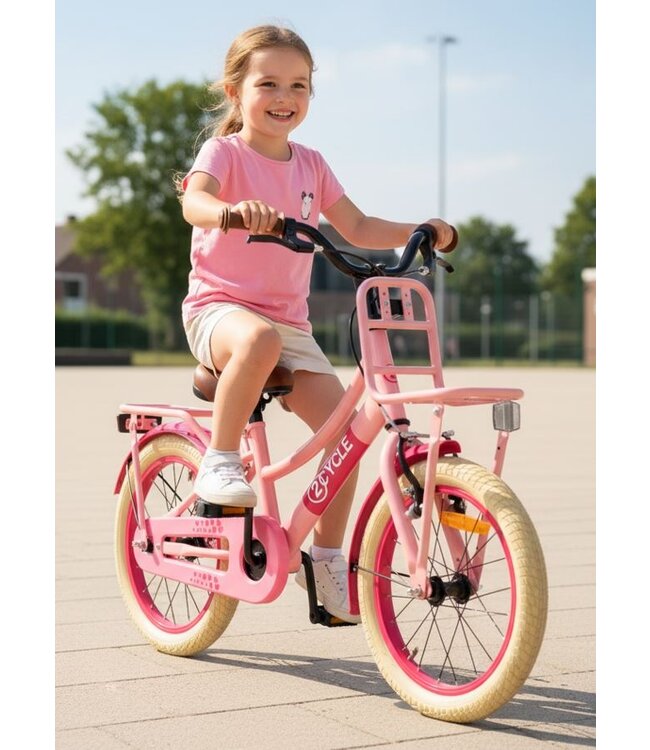 2Cycle Transportfiets 16 inch (4 tot 6 jaar) voor meisjes roze