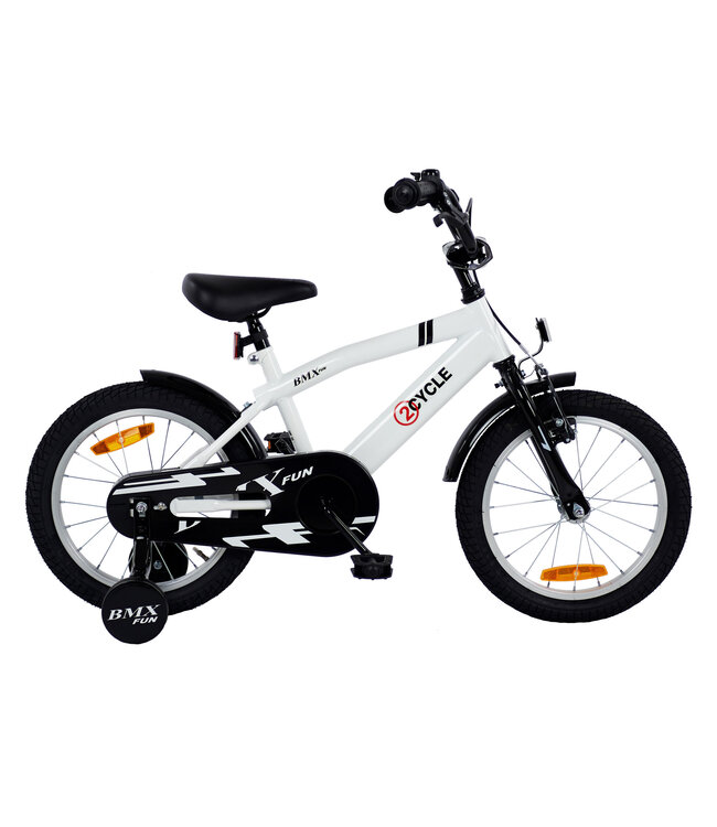 2Cycle BMX-Fun kinderfiets 16 inch (4 tot 6 jaar) voor jongens wit - 2e