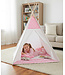 Speeltent - Tipi Tent - Met Grondkleed & Kussens - Speelhuisje - Tent voor kinderen - Roze