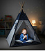 Speeltent - Tipi Tent - Met Grondkleed & Kussens - Speelhuisje - Tent voor kinderen - Blauw-Wit